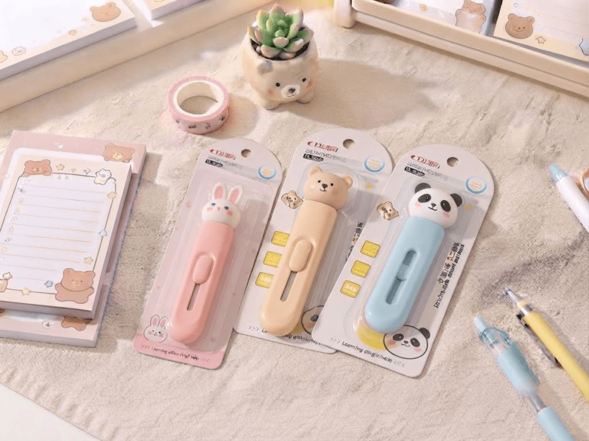 Dingli Pro Series Kawaii Teddy Bear Mini Utility Cutter